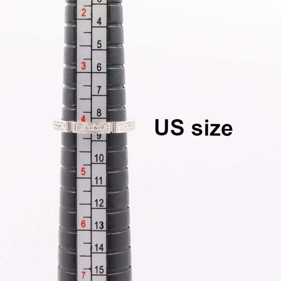 CARTIER 18k Silver Diamond Ring - Picture 6 of 8